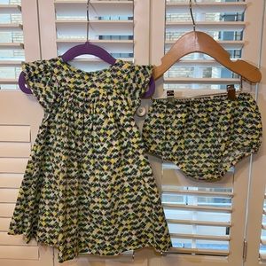 Elegant Monoprix/Bout’chou fully-lined linen dress/bloomers